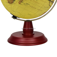 Globe terrestre antique de 20 cm, éclairé, héritage, carte du monde vintage, stylo parlant, réalité augmentée compatible, méridien en métal, géographie solide