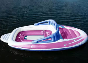 Tappetino Gonfiabile Galleggiante Quadrato/Ovale in PVC di Alta Qualità, Spessore 25cm, Prezzo di Fabbrica Waterhan, per 6 Adulti, Ideale per il Mare - Product Image 6