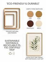 Cadre flottant en MDF naturel à prix d'usine pour impressions sur toile avec impression UV, écologique et certifié pour l'art botanique