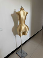 Forme de robe de demi-corps de Mannequin de femme sinueuse en tissu avec poupée factice de torse de gros seins de hanche pour l'affichage de vêtements de grande taille
