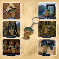 Porte-clés Troll Norvégien en Gros, Souvenir Touristique d'Oslo, Dessin Animé, Émail Dur, Cadeaux en Métal, Fjords Nordiques de Norvège, Porte-clés Personnalisés