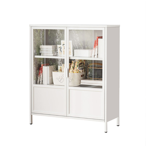 Nordique métal verre vitrine buffet armoire <span class=keywords><strong>pas</strong></span> <span class=keywords><strong>cher</strong></span> salon salle à manger cuisine petit placard - Product Image 5