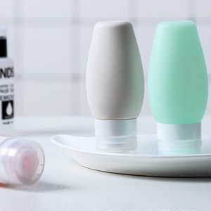 Portable Silicone Travel Bottle Set 90ml Empty Reusable Container with <b>Rubber</b> Stopper for Facial Cleanser - Product Image 3