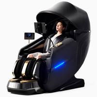 Silla de Masaje Plegable Portátil C64 2025 de Lujo con Rodillos 3D 4D para Estiramiento de Pantorrillas, Shiatsu, Amasamiento y Riel SL para SPA