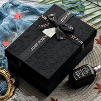 Caja de Regalo Rígida de Lujo Personalizada con Lazo de Cinta, Caja de Embalaje de Papel Repujado para Joyería de Boda, Cosméticos y Regalos