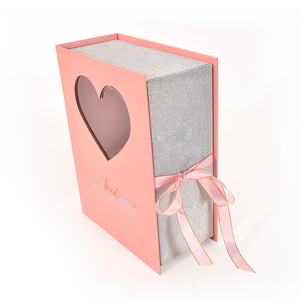 Hangzhou custom logo heart shape window gift box wholesale