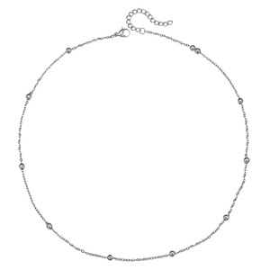 Collier en chaîne à perles en acier inoxydable, design géométrique simple, bijoux à porter au quotidien Q0023Q0025 - Product Image 3