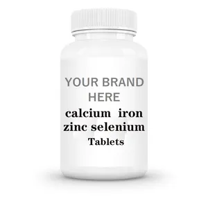 Tablet kalsium Besi Zinc Selenium untuk tumbuh tinggi stimulasi nafsu makan Anemia otak suplemen nootropika meningkatkan