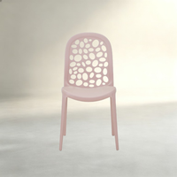Chaise de salle à manger en plastique PP empilable sans accoudoirs, résistante à l'eau, durable, pour la maison, le bureau, les mariages, les fêtes, les espaces publics, siège ergonomique incurvé
