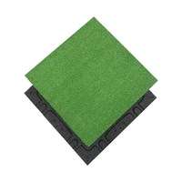 Dalles en caoutchouc pour gazon artificiel, revêtement de sol anti-vibration pour gymnases et installations de loisirs