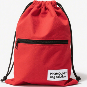 Custom Logo <strong>Drawstring</strong> <strong>Backpack</strong> With Zipper Pocket Lightweight Durable <strong>Backpack</strong> for Gym Travel School Sports Outdoor Activities - Product Image 3
