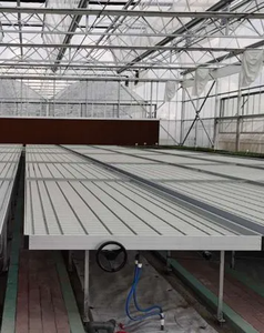 कस्टम ब्लैक व्हाइट एब्स कूल्हों ग्रीनहाउस कृषि प्लास्टिक मोबाइल रोलिंग बेंच टेबल हाइड्रोपोनिक्स प्रणाली - Product Image 6