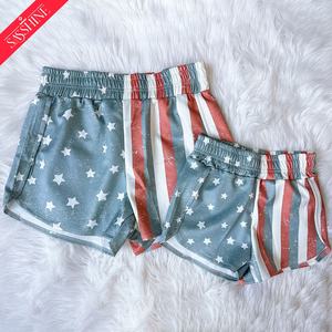 Custom Kids Fourth of July <strong>Shorts</strong> <strong>Patriotic</strong> Mom and Me Highwaist <strong>Shorts</strong> Womens Sports Printed <strong>Shorts</strong> - Product Image 4