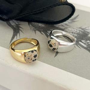 Joyería de piedras preciosas naturales minimalistas para mujer, anillos de compromiso ajustables de Plata de Ley 925 - Product Image 1