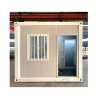 Maison conteneur de luxe moderne préfabriquée en kit, à panneaux sandwich respirants, pour habitation, chambre, école, entrée