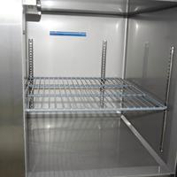 Table de préparation réfrigérée horizontale Belnor en acier inoxydable, 2 portes, à température unique, refroidie par air, pour pizzas et salades, automatique