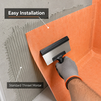 Rouleau de sous-couche imperméable ANTI 3,3 pi x 98,5 pi en tissu PE pour carrelage de grande surface, sol, mur de douche, couverture de 323 pi²