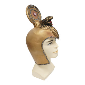 Máscara de Látex de Cleopatra para Cosplay, Media Cara, Accesorio para Fiesta de Halloween, Diseño de Figura Pintada a Color - Product Image 3