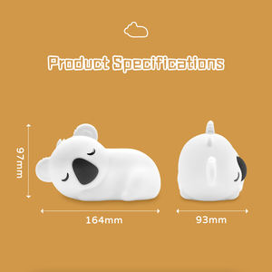 โคมไฟนอนรูปเป็ดน่ารักสำหรับเด็ก ของขวัญเด็กน่ารัก โคมไฟซิลิโคนรูปโค้ก ชาร์จผ่าน USB ใช้เป็นไฟกลางคืนในห้องเด็ก - Product Image 6