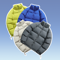 Veste d'hiver décontractée pour homme, couleur unie, col montant, fermeture éclair, vente en gros, vêtements d'extérieur tendance, offre spéciale