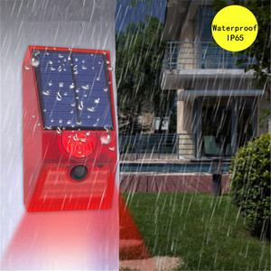 Lampe d'alarme solaire multifonctionnelle avec télécommande, sirène d'alarme <span class=keywords><strong>de</strong></span> sécurité, <span class=keywords><strong>détecteur</strong></span> <span class=keywords><strong>de</strong></span> <span class=keywords><strong>mouvement</strong></span> PIR, <span class=keywords><strong>détecteur</strong></span> <span class=keywords><strong>de</strong></span> <span class=keywords><strong>mouvement</strong></span>, <span class=keywords><strong>applique</strong></span> <span class=keywords><strong>murale</strong></span> pour la maison, la cour, l'<span class=keywords><strong>extérieur</strong></span> - Product Image 2