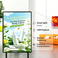 Kiosque d'affichage numérique sur pied de 32 pouces, écran LCD publicitaire, écran totem intérieur pour centre commercial