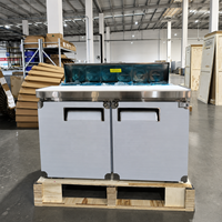 Table de préparation réfrigérée commerciale en acier inoxydable 304, réfrigérateur Saladette R290, station de préparation alimentaire avec bacs GN
