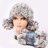Imitations-Nerz-Mikrofaser-Chenille-Effektgarn, umweltfreundlich, langflorig, handgestrickt, für Mützen und Schals, Großhandel, handgefertigt, DIY, mitteldick