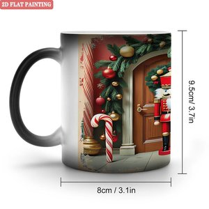 Taza Sublimada con Diseño de Animales Personalizado, Negra Esmerilada, 11 oz, Cerámica, Cambia de Color con el Calor, Taza Mágica - Product Image 1