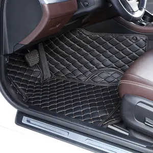 SONSANG Custom Luxury Leather Car Mats Diamond Carpet Matt Foot Liner Pad Auto Interior Accessories 5D Car Floor Mats