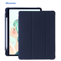 Étui pour tablette antichoc Smart Cover pour iPad Air 13 M2 étui souple couverture arrière transparente pour iPad Air 13 2024 étui porte-crayon