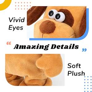 Nonoelektrikli interaktif animasyonlu oyuncak konuşan bebekler için peluş Buddy hediyeler konuşan köpek ne dediğini tekrarlar oyuncak - Product Image 5