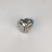 Bouton-poussoir de sécurité externe rouge, 22 mm de diamètre, 2 broches, 1NO, tête plate combinée, 250 VAC tension maximale, contrôle de porte à anneau