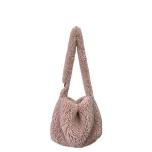 Mode hiver femmes doux en peluche sacs à bandoulière Faux laine d'agneau dames sac à bandoulière grande capacité femme fourrure - Product Image 5