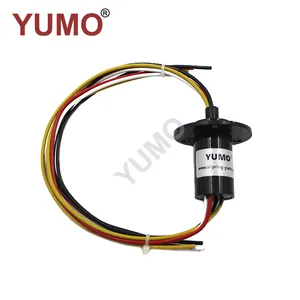 YUMO Kualitas Tinggi Konektor Listrik SR022-4P 4 Cincin 10A Alternator Rotary Joint Kapsul Konduktif Slip Ring