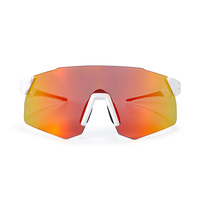 Lunettes de soleil sport semi-cerclées polarisées anti-UV anti-éblouissement anti-buée avec sangle réglable, lunettes de cyclisme tendance