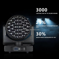 Projecteur LED à tête mobile 37x40W DMX512 en aluminium, à faisceau réglable, avec effet nid d'abeille, RGBW