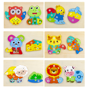 Puzzle 3D Personalizzato con Animali e Cibo Blocchi Numerici Giochi <span class=keywords><strong>di</strong></span> Cognizione e <span class=keywords><strong>Intelligenza</strong></span> Giocattoli Educativi per Bambini Ragazzi e Ragazze - Product Image 4