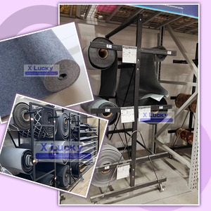 May Mắn Tùy Chỉnh Cửa Hàng Thiết Kế Showcase Vải Đứng Hiển Thị Thảm Vải Tường Đứng Vải Cuộn Hiển Thị Giá Thảm Móc Áo - Product Image 2