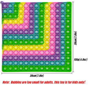 Jouet sensoriel en silicone pour la multiplication et l'addition de 1 à 12, jouet anti-stress, jouet éducatif <span class=keywords><strong>Montessori</strong></span> pour l'apprentissage des mathématiques pour enfants - Product Image 5