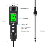 Medidor Digital de Conductividad Eléctrica (EC) y Temperatura del Suelo de Alta Precisión 2 en 1, con Retroiluminación, para Agricultura, Cultivo Hidropónico e Invernaderos