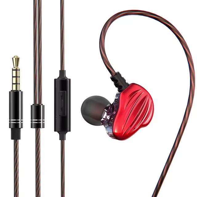 Cool Wired Gaming Headphones Stereo Sound Wired Earbuds Dual Driver Wired Earbuds Dual-Dynamic Subwoofer HiFi In-Ear Earphones