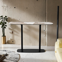 Table basse moderne de luxe sobre haut de gamme en verre et métal avec plateau blanc, mobilier de maison, salle à manger, 100*40*80cm