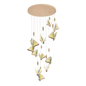 Hotel lobby progetto personalizzabile Design moderno farfalla acrilica lampadari a sospensione fai da te e lampade a sospensione - Product Image 6
