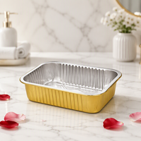 Barquette alimentaire rectangulaire en aluminium épaissie de 750 ml avec couvercle, résistante à la chaleur, pour plats à emporter, vente directe usine