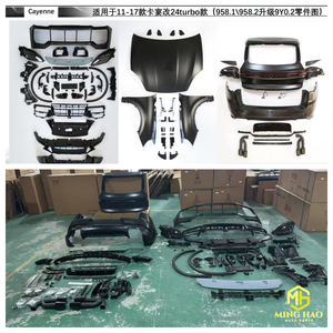 Pièces extérieures de voiture Pare-chocs avant et arrière pour 18-23 <span class=keywords><strong>Porsche</strong></span> Cayenne mise à niveau nouveau 24 9Y0 pare-chocs complet capot aile panneau corps - Product Image 4