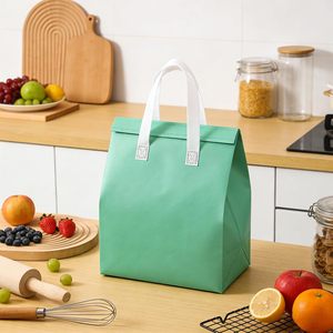 Sac isotherme jetable personnalisé en non-tissé, pliable et recyclable, pour emballage alimentaire à emporter (gâteaux, barbecue, thé au lait) - Product Image 5