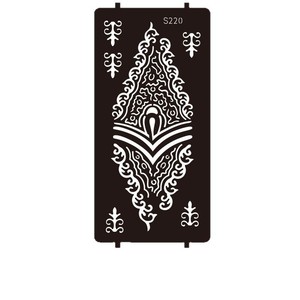 ลายฉลุเฮนน่าลายดอกไม้ PET สำหรับสักลายชั่วคราวบนร่างกาย - Product Image 3