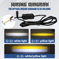 HAJENZ Nouveau Mini Phare Externe pour Moto 3000k 6000k Double Couleur, Éclairage de Calandre de Voiture, Phare Antibrouillard, Système d'Éclairage Auxiliaire