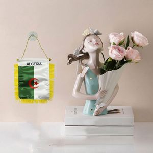 Banderas de Coche Miniatura al por Mayor, Bandera de Argelia para Ventana con Ventosa, Impresión Digital, Materiales de Satén, Uso Automotriz - Product Image 3